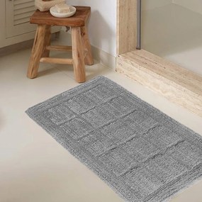 Πατάκι Μπάνιου Dante Light Grey Melinen 50X80cm 100% Cotton