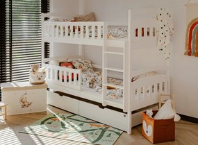 IGNAŚ 80x200 white bunk bed Lano Furniture