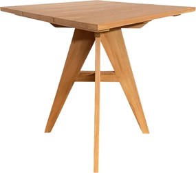 Τραπέζι Cadrada pakoworld teak ξύλο σε φυσική απόχρωση 70x70x76εκ