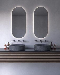 Καθρέπτης τοίχου Semi Oval της Project Mirrors Διάσταση: 45x125