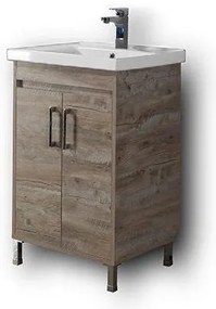 Σετ Έπιπλο Μπάνιου SAVINA 55 Natural Oak 55x46x160 εκ.