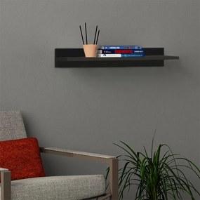 Ραφιέρα τοίχου Simple Megapap χρώμα μαύρο 60x24x10εκ.-GP037-0040,5