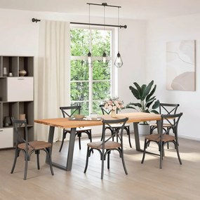 vidaXL Πόδια Τραπεζαρίας σε Σχήμα U 2 τεμ. Ανθρακί 70x(72-73) εκ. Ατσάλι