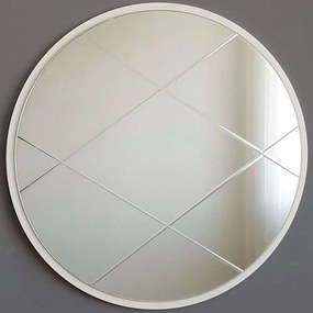 Καθρέπτης Τοίχου 552NOS2144 60x60cm White Aberto Design Mdf, Glass