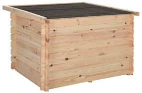 vidaXL Σπιτάκι Σκύλου 122,5x118x82,6 εκ./14 χιλ. Μασίφ Ξύλο Πεύκου