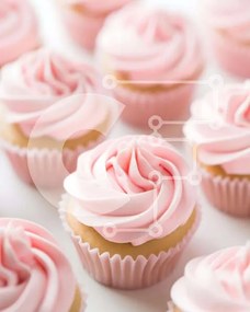 Intra Συλλεκτικό Ξύλινο Παζλ Plywood  4mm - Ροζ Cupcakes με Λευκό γλάσο Σε Ξύλινο Κουτί - Διαστάσεις: 10x10 cm – 25 κομμάτια