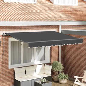 vidaXL Αναδιπλούμενη τέντα Ανθρακί 300 x 200 cm ύφασμα