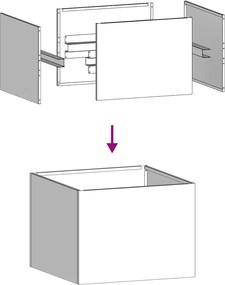 vidaXL Ζαρντινιέρα Λευκή 40x40x30 εκ. από Χάλυβα