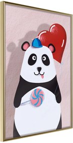 Αφίσα - Happy Panda - 20x30 - Χρυσό - Χωρίς πασπαρτού