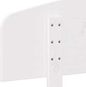 vidaXL Κεφαλάρι Λευκό 90 εκ. από Μασίφ Ξύλο Πεύκου