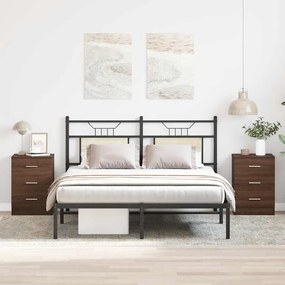 vidaXL Κομοδίνα 2 τεμ. Καφέ Δρυς από 38x35x56 Επεξεργασμένο Ξύλο
