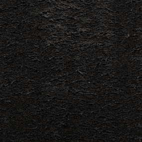 Χαλί HUARTE με Κοντό Πέλος Μαλακό/ Πλενόμενο Μαύρο 120x120 εκ. - Μαύρο
