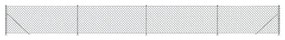 vidaXL Συρματόπλεγμα Περίφραξης Ασημί 1 x 10 μ. με Βάσεις Φλάντζα