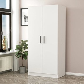 Διφυλλη Ντουλαπα Λευκο KALEO 52x120x210