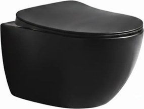 Creavit Free FE322 Black Matt Rimless - Κρεμαστή Λεκάνη