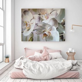 Πίνακας σε καμβά με λευκά λουλούδια KNV926 45cm x 65cm
