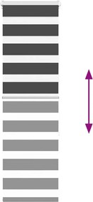 vidaXL Ζέβρα τυφλή Μαύρο Πλάτος υφάσματος 40,9 εκ. Πολυεστέρας