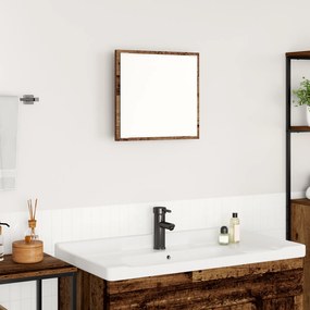 vidaXL LED Καθρέφτης Μπάνιου Γέρες Ξύλο 40x8.5x37 εκ.