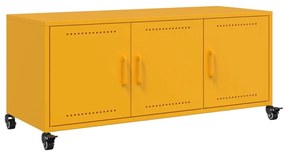 vidaXL Έπιπλο Τηλεόρασης Μουσταρδί Κίτρινο 100,5x39x43,5εκ. από Ατσάλι