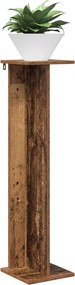 vidaXL Βάση φυτών Παλαιωμένο ξύλο 25 x 25,5 x 100,5 εκ.