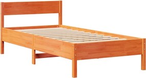 vidaXL Σκελετός Κρεβ. Χωρίς Στρώμα Καφέ Κεριού 75x190 εκ Μασίφ Πεύκο