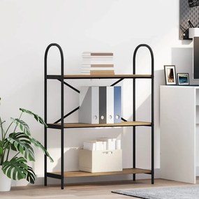 vidaXL Ράφι Βιβλίων 3 επιπέδων 80 x 30 x 109 εκ Επεξεργασμένο ξύλο