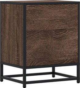 vidaXL Κομοδίνα Καφέ Δρυς 40x31x50 εκ. από Επεξεργασμένο Ξύλο