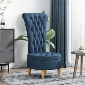 vidaXL Καναπέ με κουβέρτα Μπλε 56,5 x 70 x 110 εκ ύφασμα
