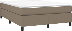 vidaXL Κρεβάτι Boxspring με Στρώμα Taupe 140x200 εκ. Υφασμάτινο