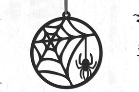 Intra απο ξύλο plywood 3mm-4mm πάχος – Κρεμαστό στολίδι Spider Halloween Decor Δίασταση  20x20 cm INTRAFABR-81594601