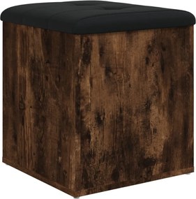 vidaXL Παγκάκι Αποθήκευσης Καπνιστή Δρυς 42x42x45 εκ. από Επεξ. Ξύλο