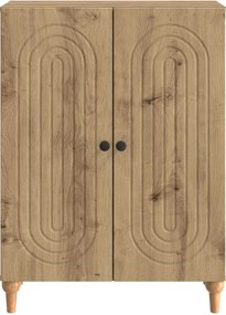 vidaXL Πλαϊνό γραφείο Artisan Δρυς 66 x 34,5 x 90 εκ