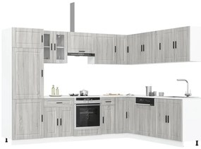 vidaXL Σετ Ντουλάπια Κουζίνας 14 Τεμαχίων Porto Επεξεργασμένο Ξύλο