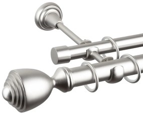 Κουρτινόβεργα διπλή απλή Pluton 25/19 – χρώμιο ματ - 180 cm