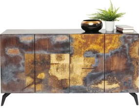 Μπουφές Oxy Μεταλλικός Καφέ-Μαύρο 150x40x80εκ - Χρυσό