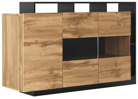 Μπουφές με Γυαλί ONIX Appalachian Oak/Ανθρακί 155x93.5x44cm