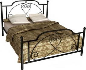 Κρεβάτι Έλλη-150x200-Μαύρο-Με ποδαρικό