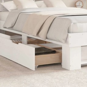 vidaXL Σκελετός Κρεβατιού Λευκό 120 x 190 cm Στερεά ξυλεία πεύκου