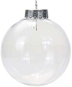 Χριστουγεννιάτικη Μπάλα Διάφανη 8cm 55102 Super Deluxe