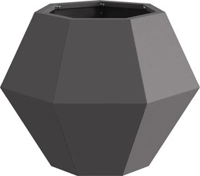 vidaXL Γλάστρα 2 τμχ. Μαύρο 50 x 50 x 40 cm Ατσάλι