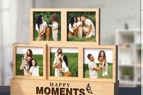 Σετ των 2 Intra απο ξύλο plywood 3mm-4mm πάχος 3D στοιβαγμένο πλαίσιο φωτογραφιών Δίασταση 20x30 cm INTRAFABR-120040315