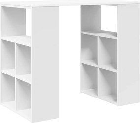 vidaXL Γραφείο με ράφι Λευκό 90 x 50 x 75 εκ. Επεξεργασμένο ξύλο