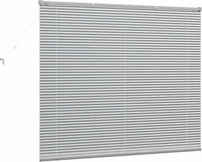 vidaXL Βενετσιάνικες Ρόδες Ασημί 130 x 160 εκ Αλουμίνιο