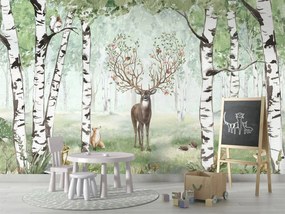 Amazing Antlers Summer Ταπετσαρια Τοιχου Ανοιχτο Πρασινο Επιθυμητη Διασταση