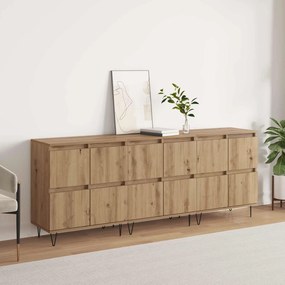 vidaXL Παραδοσιακά Πλευρικά Έπιπλα 3 pcs Artisan Oak