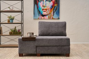 1-Seat Sofa-Bed Perenna Chenille Left - Grey Grey