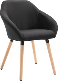 vidaXL Καρέκλες Τραπεζαρίας 4 τεμ. Μαύρες Υφασμάτινες