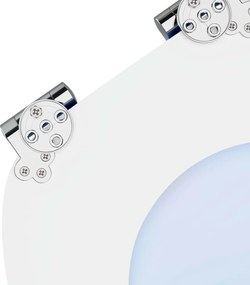 vidaXL Μαλακή κλειστή λεκάνη Μπλε 44 x 38 εκ. Πίνακας MDF