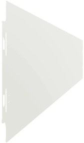 vidaXL Περιφράξεις γκαζόν 50 τεμάχια Λευκό από χάλυβα ψυχρής έλασης