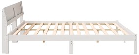 vidaXL Σκελετός Κρεβατιού Λευκό 180 x 200 cm Συμπαγές ξύλο πεύκου